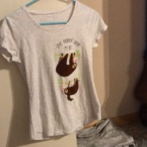 Gray sloth shirt